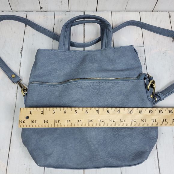 Antik Kraft Handbag Purse Blue Vegan Leather - Picture 15 of 16
